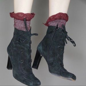 Vintage lace up heels